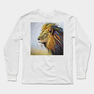 Portrait of a wild lion Long Sleeve T-Shirt